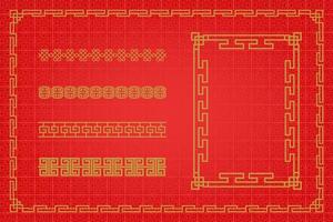 Chinese oosters grens ornament vector