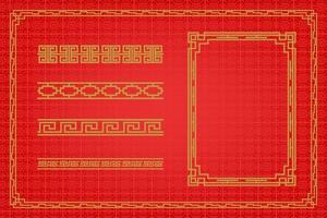 Chinese oosters grens ornament vector