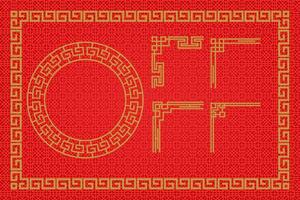 Chinese oosters grens ornament vector