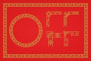 Chinese oosters grens ornament vector