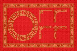 Chinese oosters grens ornament vector