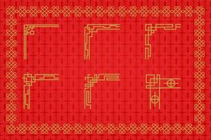 Chinese oosters grens ornament vector