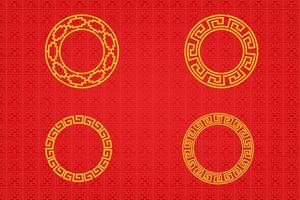 Chinese oosters grens ornament vector