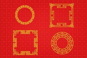 Chinese oosters grens ornament vector