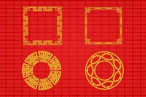 Chinese oosters grens ornament vector