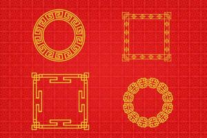 Chinese oosters grens ornament vector