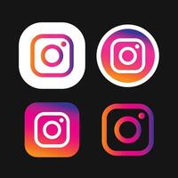instagram knop icoon logo vector