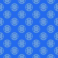 ai hersenen binnen aarde wereldbol vector kunstmatig intelligentie- schets blauw naadloos patroon