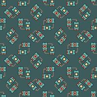 een paar- van ai smartphones vector kunstmatig intelligentie- in telefoons gekleurde naadloos patroon