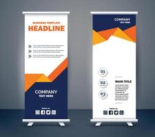 vector bedrijf rollen omhoog Scherm standee voor presentatie doel