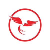 valk vleugel logo sjabloon vector pictogram ontwerp