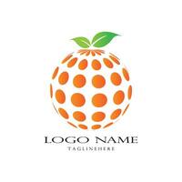 oranje logo vector sjabloon