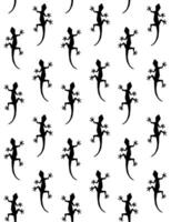 vector naadloos patroon van hand- getrokken gekko hagedis silhouet