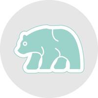 beer glyph veelkleurig sticker icoon vector