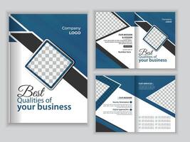 abstract creatief a4 multipurpose tweevoudig brochure ontwerp, modern lay-out, jaar- rapport, poster, folder in a4 vector