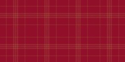 rechthoek controleren Schotse ruit kleding stof, fluweel plaid patroon textiel. installeren structuur vector achtergrond naadloos in rood kleur.