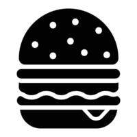 Hamburger glyph icoon achtergrond wit vector