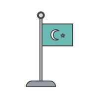 Islamitische vlag Vector Icon