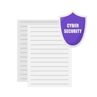 cyber veiligheid document illustratie vector