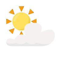 zon zomer met wolk illustratie vector