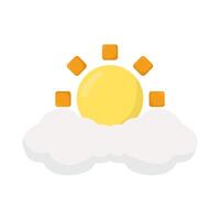 zon zomer met wolk illustratie vector