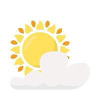 zon zomer met wolk illustratie vector