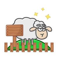 schapen in boerderij illustratie vector