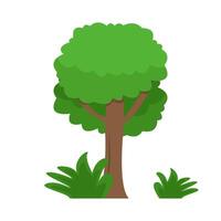 boom met gras groen illustratie vector