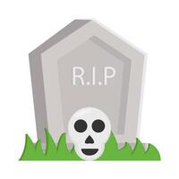 schedel in begraafplaats illustratie vector