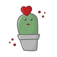 liefde met cactus illustratie vector