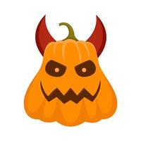 pompoen halloween duivel illustratie vector
