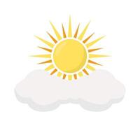 zon zomer met wolk illustratie vector