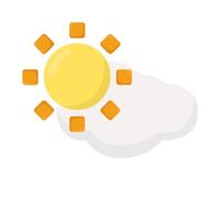 zon zomer met wolk illustratie vector