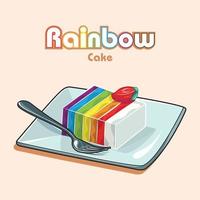 regenboog taart gratis te downloaden vector