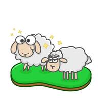 schapen in boerderij illustratie vector