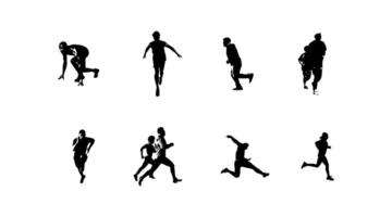 vector illustratie van rennen atleet silhouet