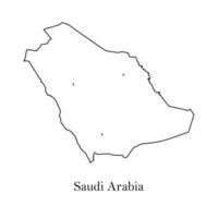 hoog gedetailleerd vector kaart - saudi Arabië