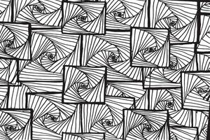 monochroom zwart en wit hand- tekening abstract meetkundig patroon vector