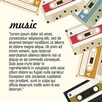plein kleurrijk retro cassette plakband decoratie element voor sociaal media post vector