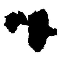 Manyara regio kaart, administratief divisie van Tanzania. vector illustratie.