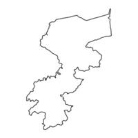 Karene wijk kaart, administratief divisie van Sierra leon. vector illustratie.