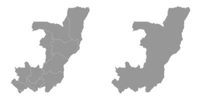republiek van de Congo kaart met administratief divisies. vector illustratie.