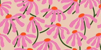 exotisch hand- getrokken bloemen, naadloos patronen met bloemen voor kleding stof, textiel, kleding, omhulsel papier, omslag, banier, huis decor, abstract achtergronden. vector illustratie.