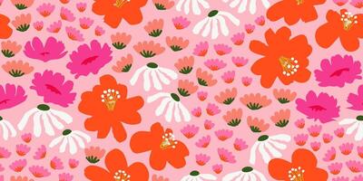 exotisch hand- getrokken bloemen, naadloos patronen met bloemen voor kleding stof, textiel, kleding, omhulsel papier, omslag, banier, huis decor, abstract achtergronden. vector illustratie.