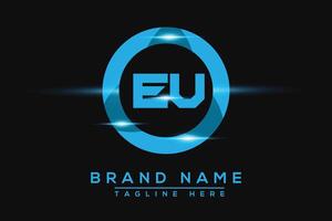 EU blauw logo ontwerp. vector logo ontwerp voor bedrijf.