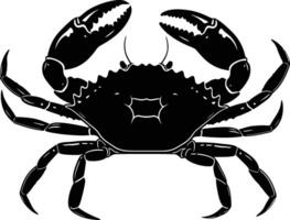 ai gegenereerd silhouet krab vol lichaam zwart kleur enkel en alleen vector