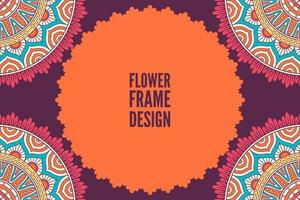 bloem frame ontwerp met mandala vector