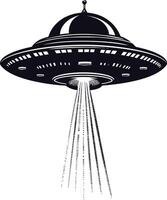 ai gegenereerd silhouet flaying ufo zwart kleur enkel en alleen vector