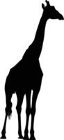 ai gegenereerd silhouet giraffe zwart kleur enkel en alleen vol lichaam vector
