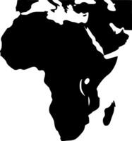 Afrika, zwart en wit vector illustratie